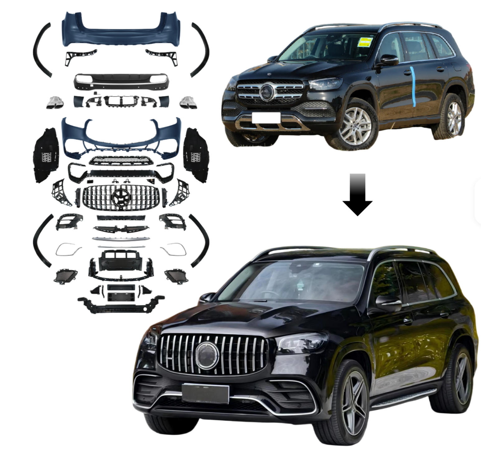 🔥 Bodykit für Mercedes-Benz GLS X167 (2020–2024) – Upgrade auf GLS AMG 63 Style 🔥