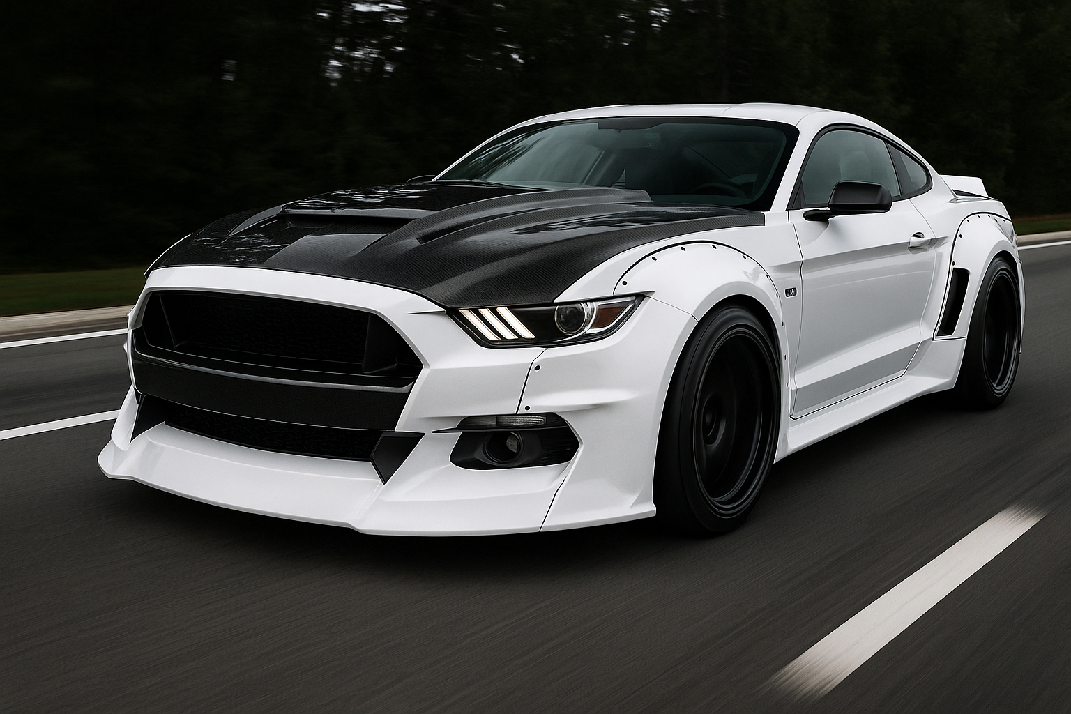 Für Ford Mustang S550 (2015–2017) – Clinched Style Wide Body Kit Upgrade