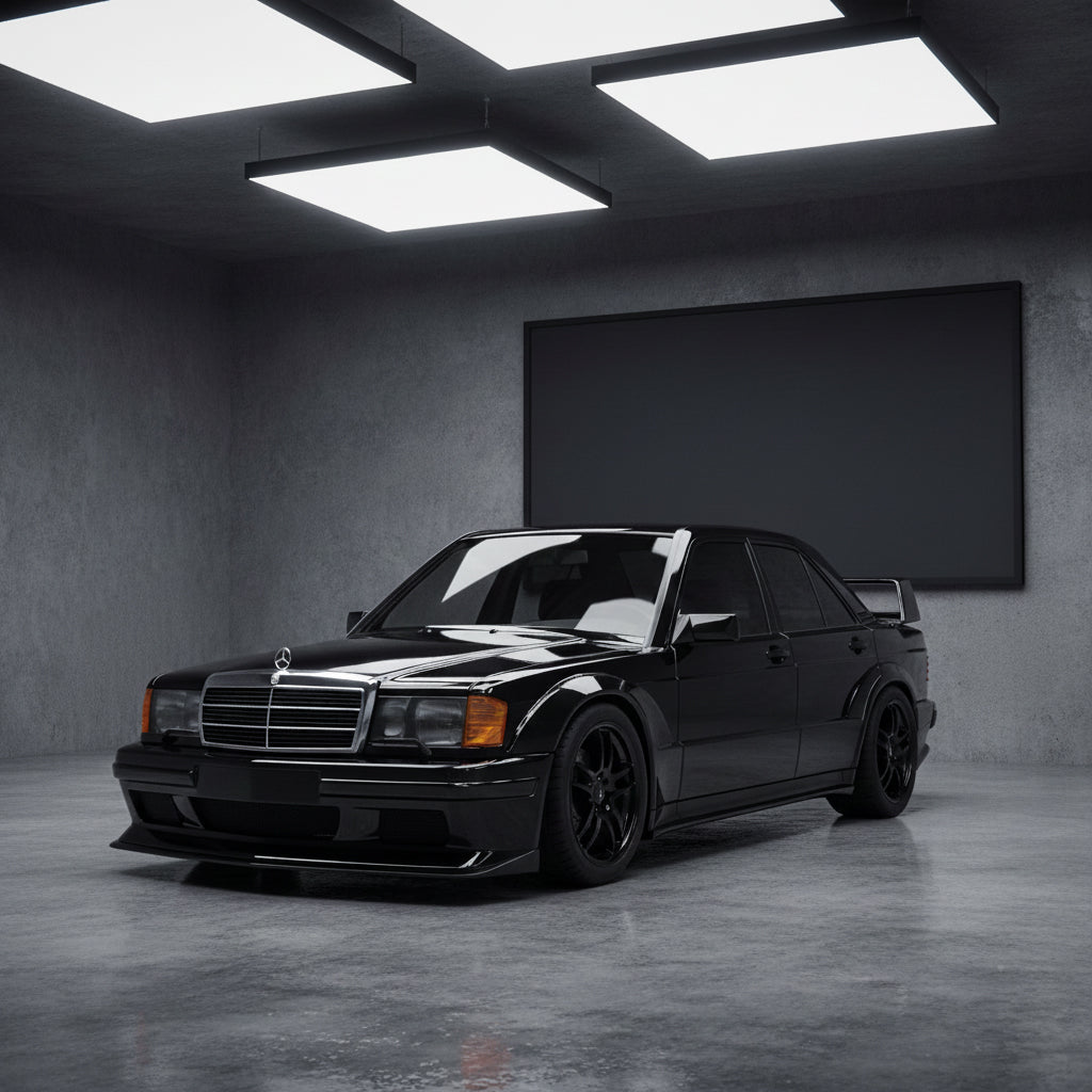 Mercedes 190E W201 EVO 2 Body Kit Stoßstangen (vorn/heck), Kotflügel & Seitendiffusor Upgrade