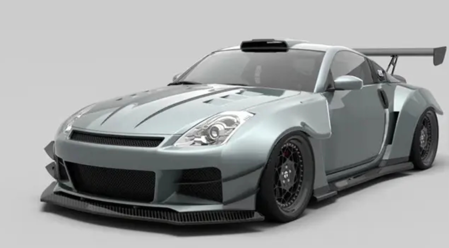 Nissan 350Z  in der Frontansicht mit Breitbau 